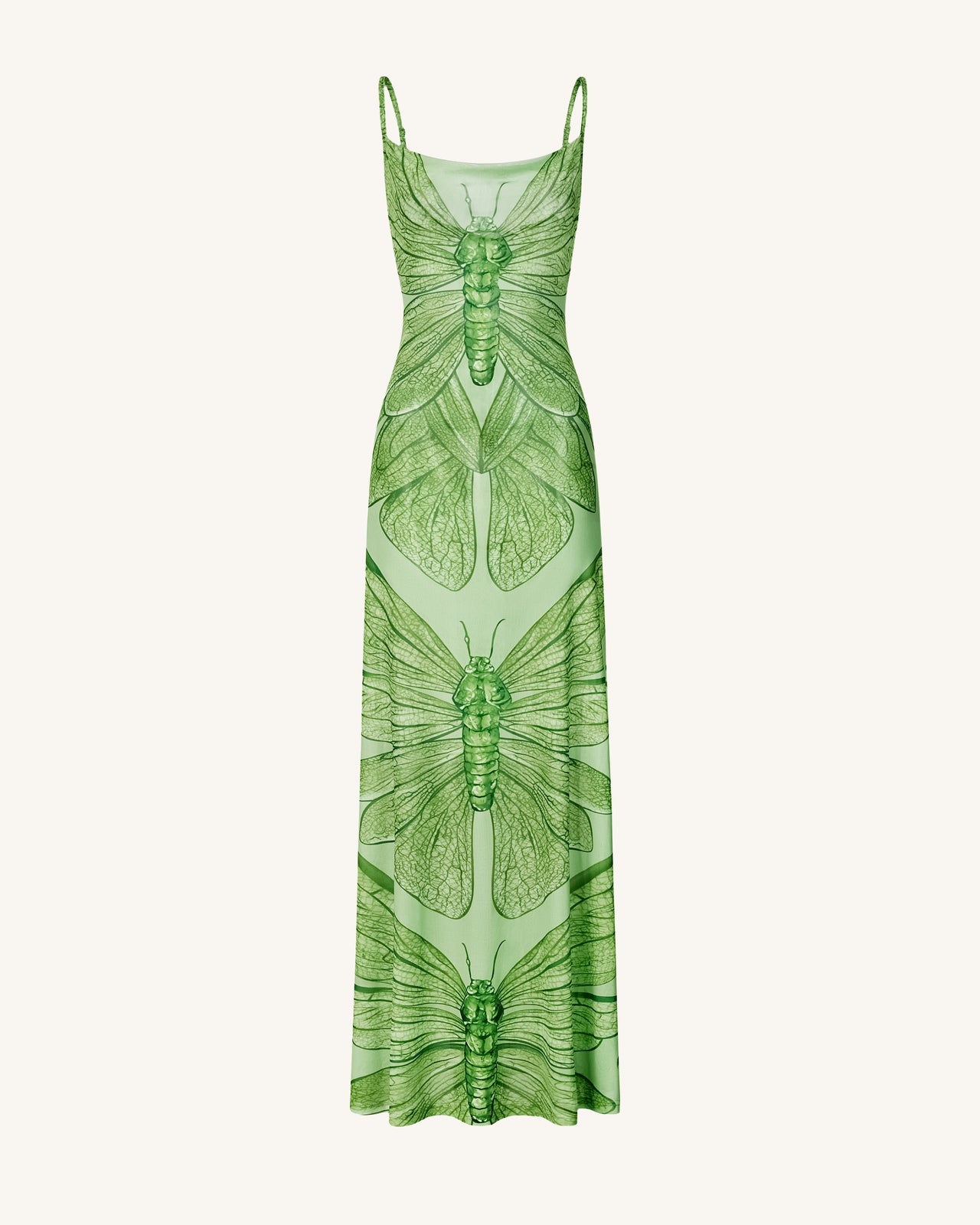 Robe Maxi Totem Libellule - Verte