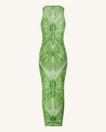 Robe en Résille à Bretelles Dragonfly Axis – Vert
