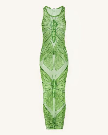 Robe en Résille à Bretelles Dragonfly Axis – Vert