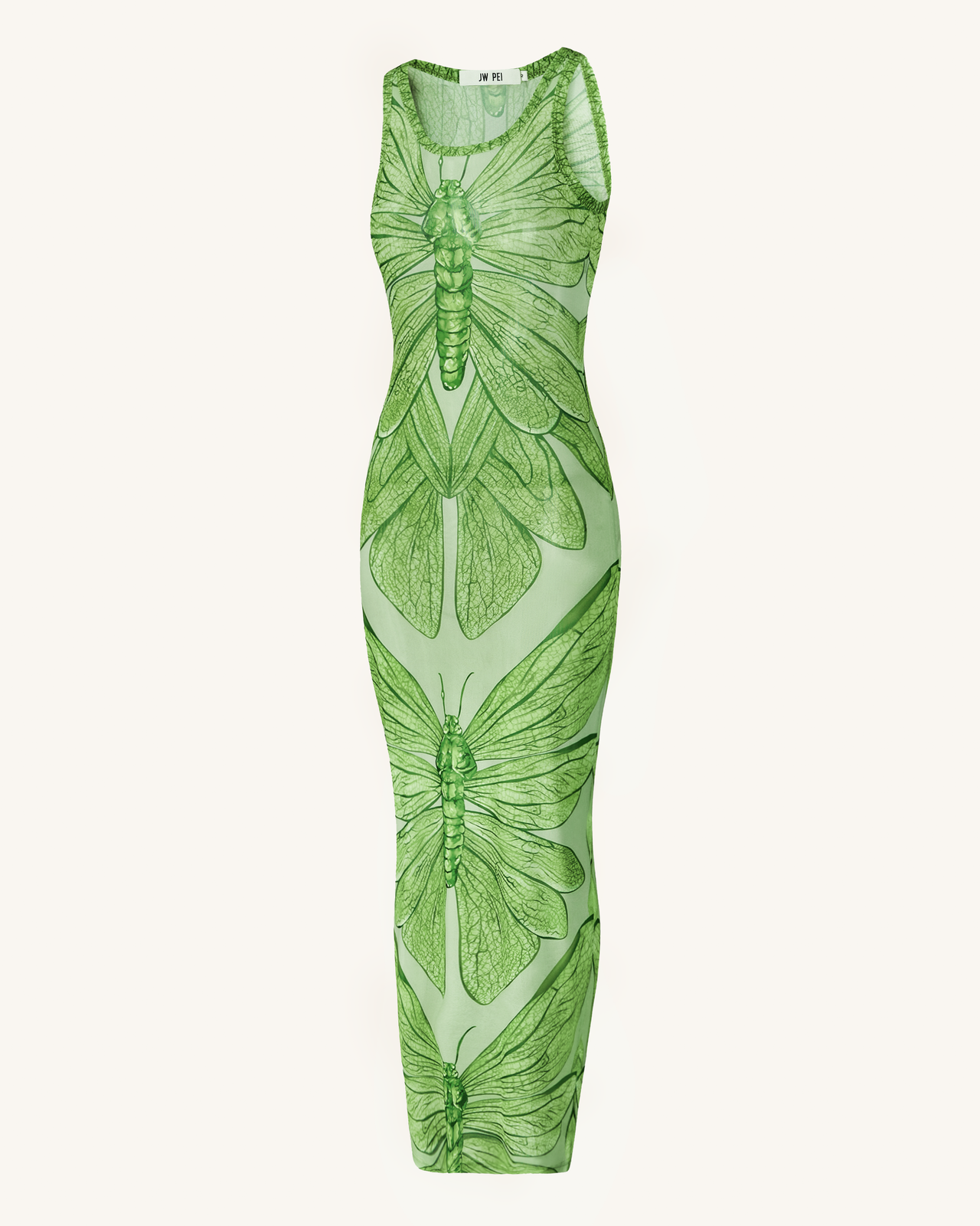 Robe en Résille à Bretelles Dragonfly Axis – Vert