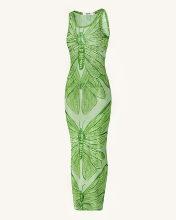 Robe en Résille à Bretelles Dragonfly Axis – Vert