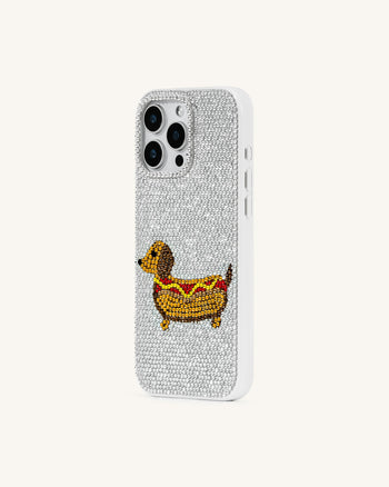 Coque Hot-dog Teckel – Blanc