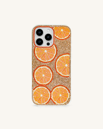 Coque Orange Burst Bling – Multicolore/Orange