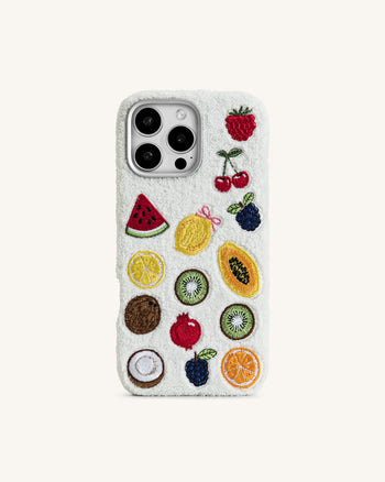 Coque de Téléphone Fruit Fiesta – Blanc Multicolore