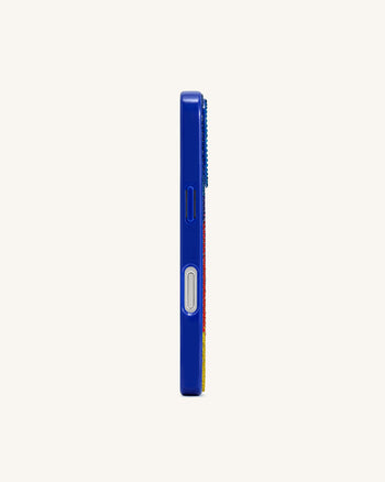 Coque iPhone à Motif Flamme – Bleu Multicolore