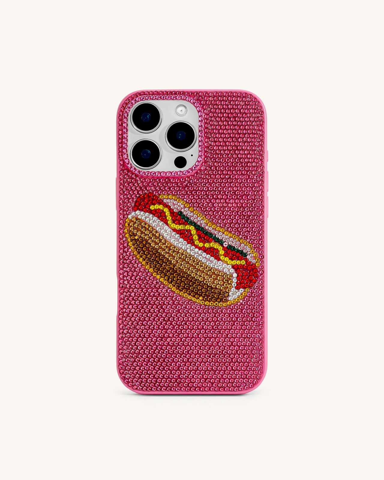 Coque iPhone Hot-dog – Rose Multicolore
