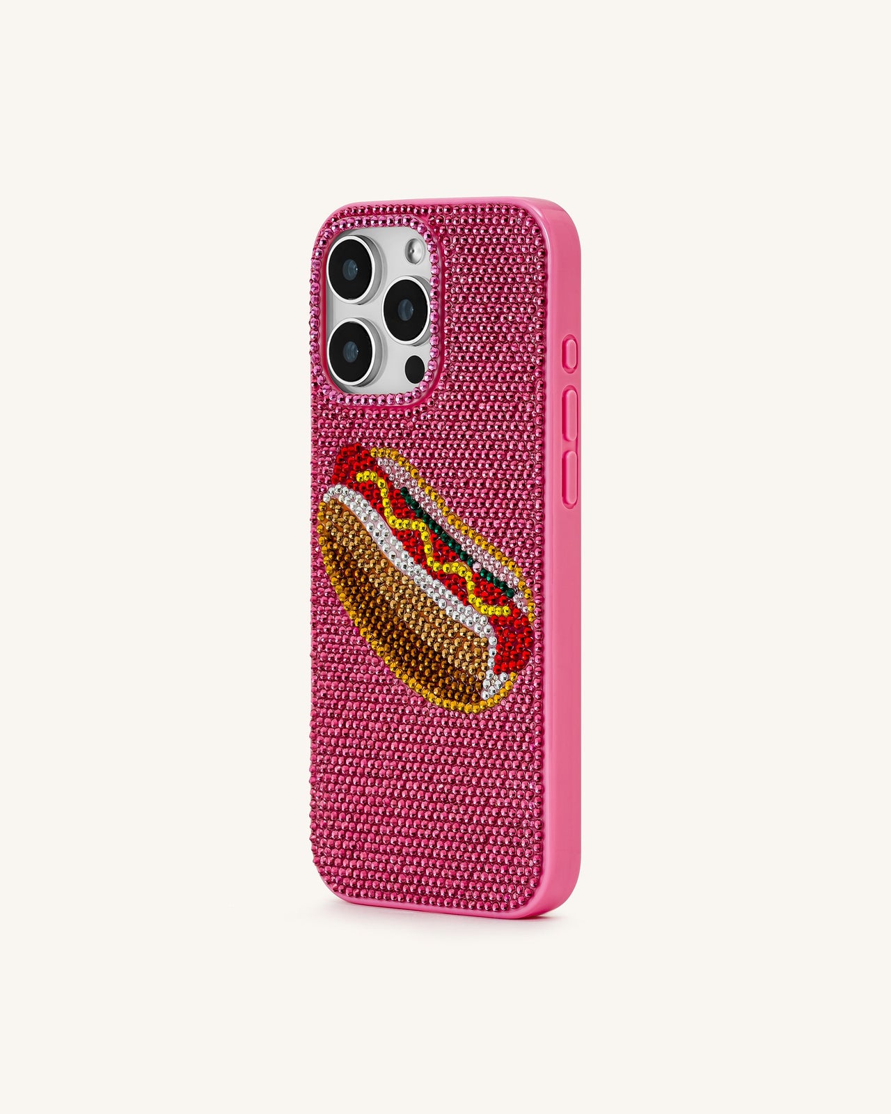 Coque iPhone Hot-dog – Rose Multicolore