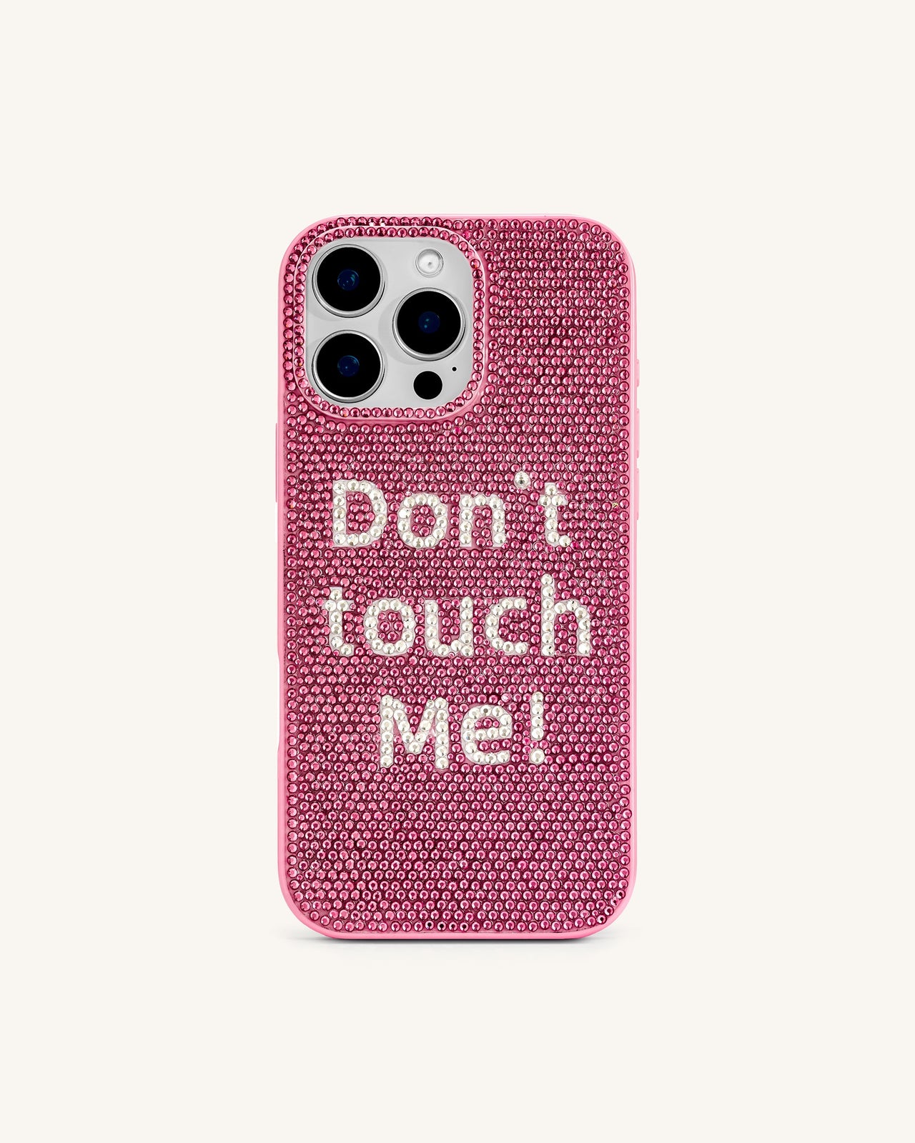 Étui iPhone "Ne me touche pas !" - Rose Multicolore