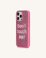 Étui iPhone "Ne me touche pas !" - Rose Multicolore