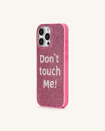 Étui iPhone "Don't touch Me!" - Rose Multicolore