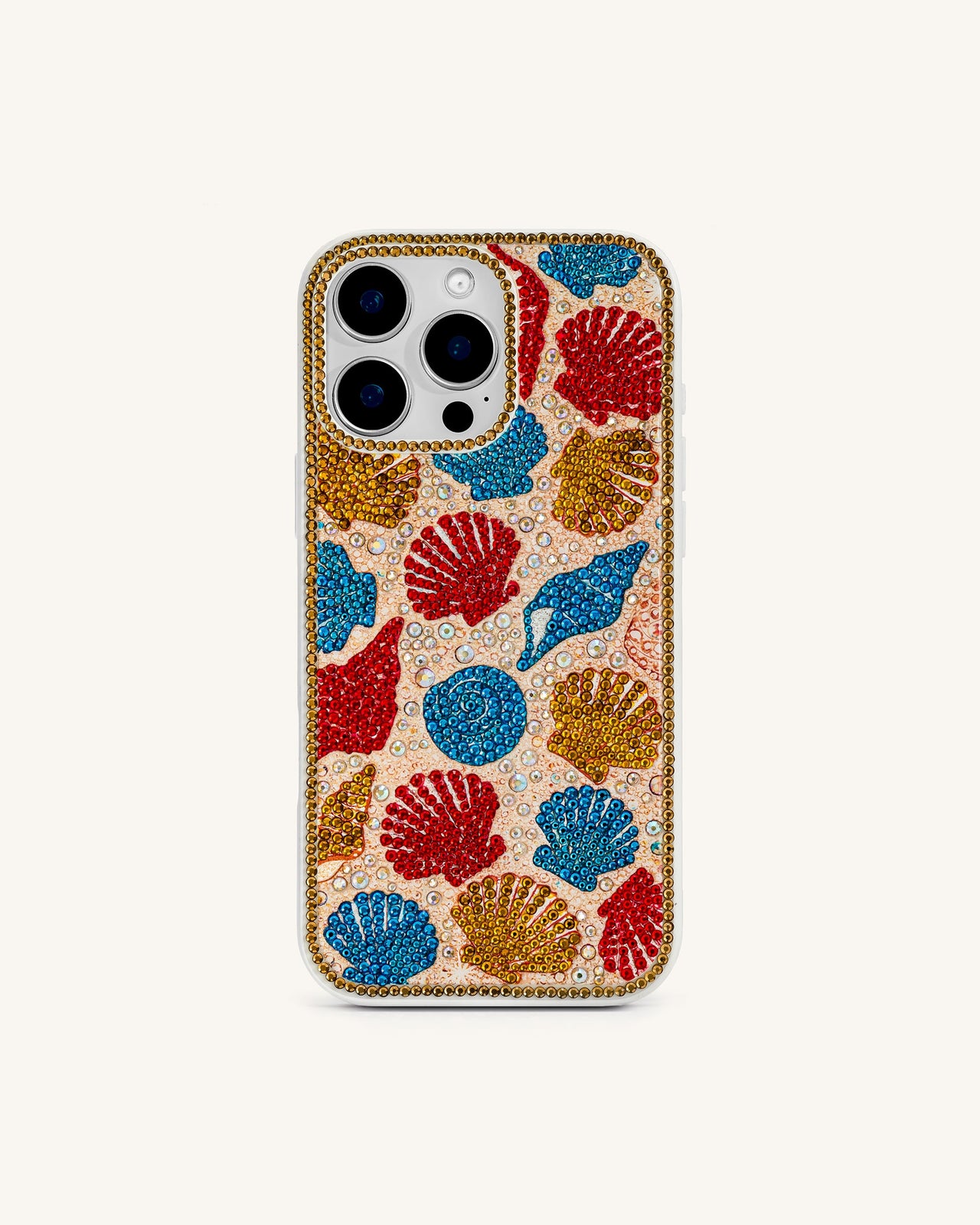 Coque de Téléphone à Motif Coquillage – Or Multicolore