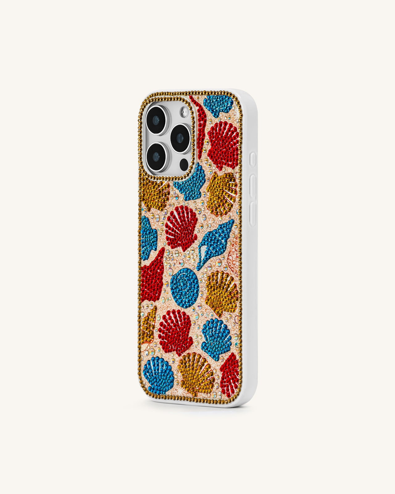Coque de Téléphone à Motif Coquillage – Or Multicolore