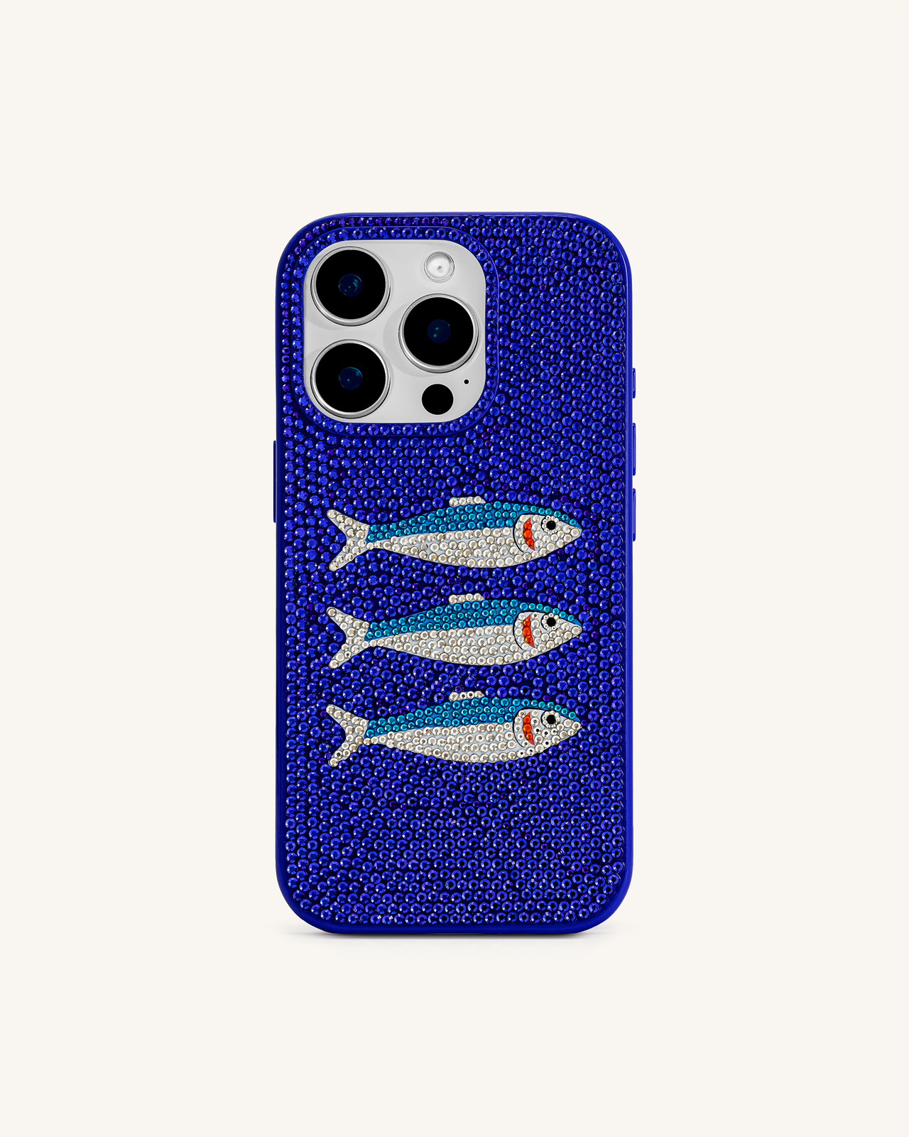 Coque de Téléphone à Motif Poisson – Bleu/Blanc