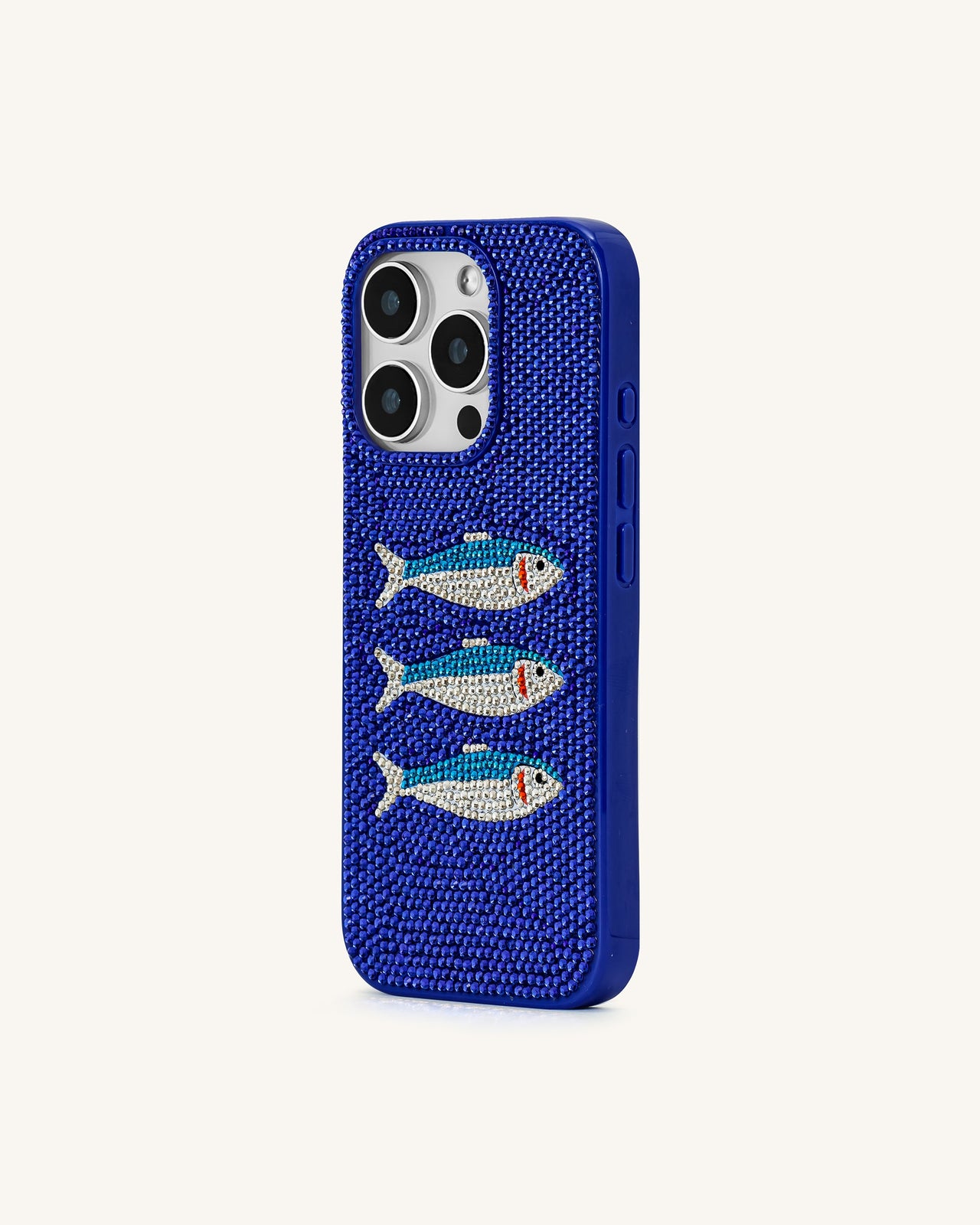 Coque de Téléphone à Motif Poisson – Bleu/Blanc