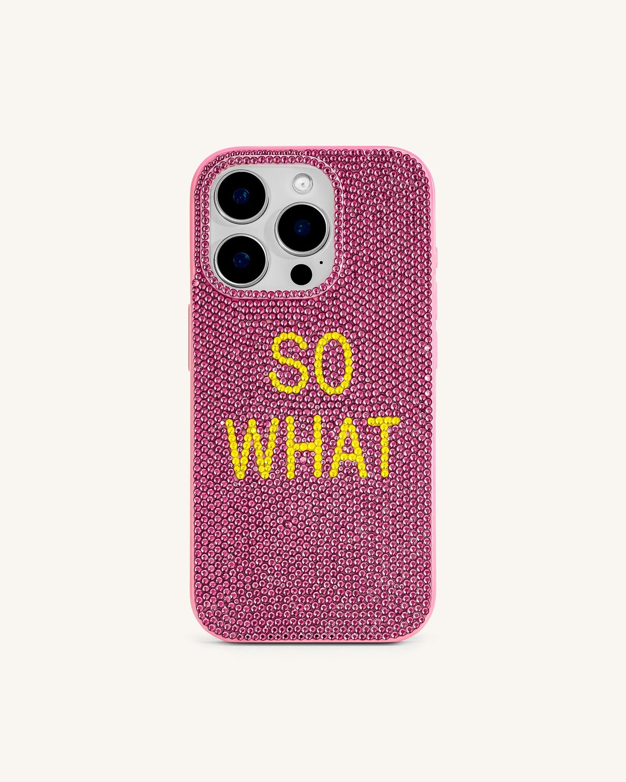 Étui iPhone Strass "So What" - Rose