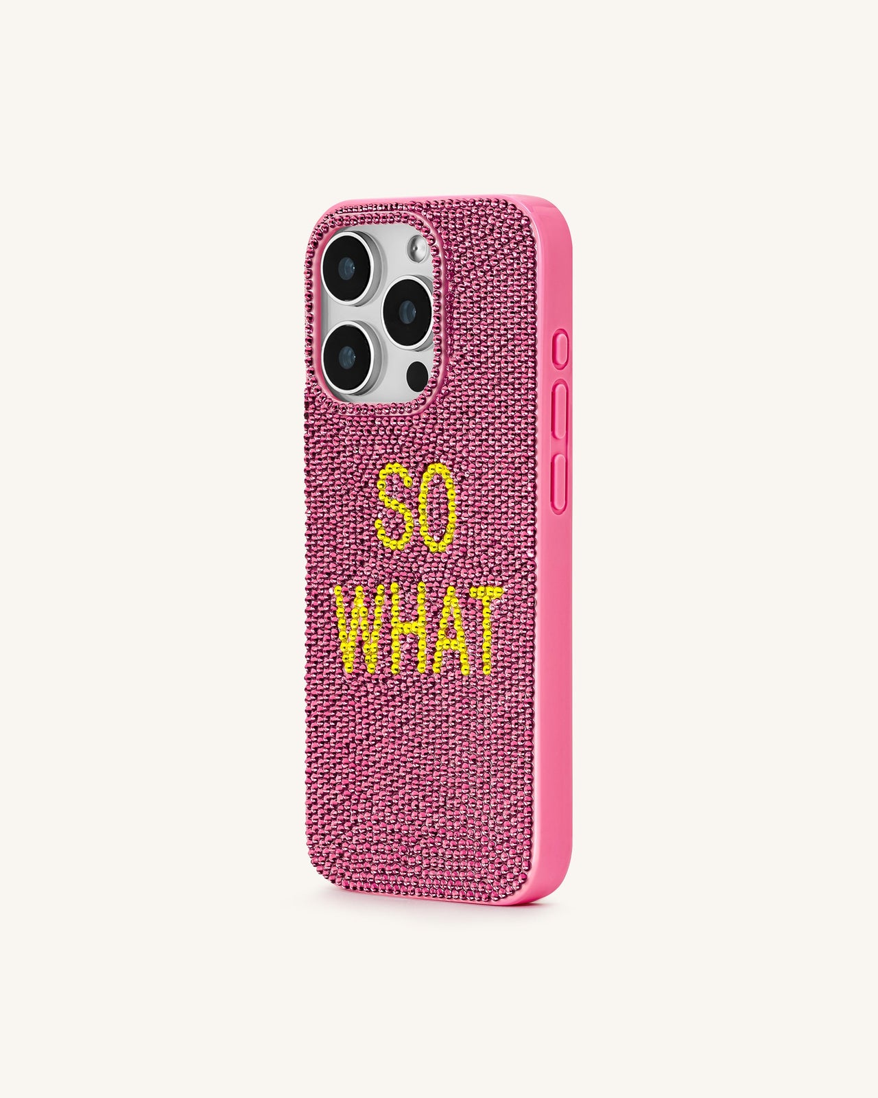 Étui iPhone Strass "So What" - Rose