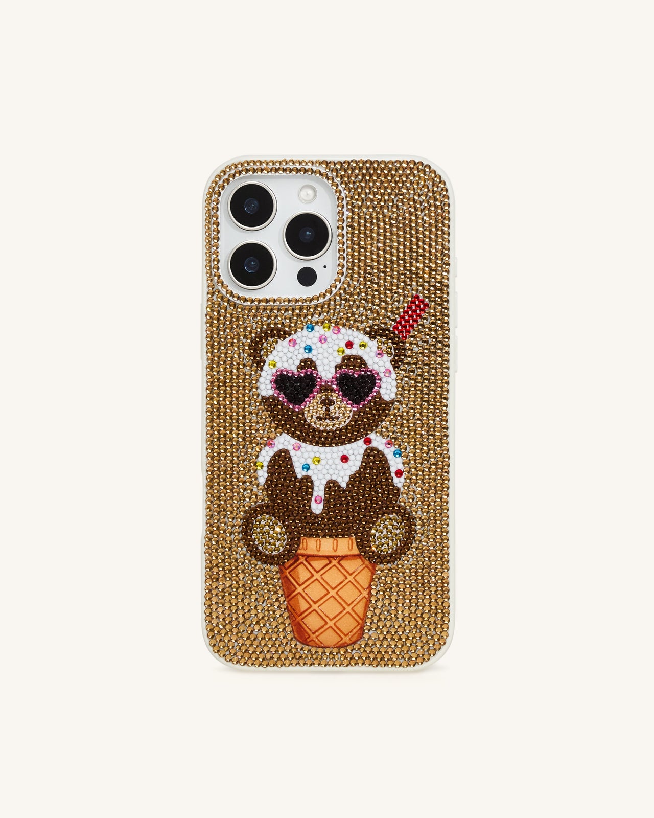 Bear Coque de téléphone cornet de glace - Doré