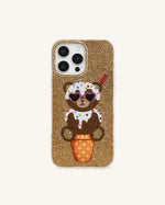 Bear Coque de téléphone cornet de glace - Doré