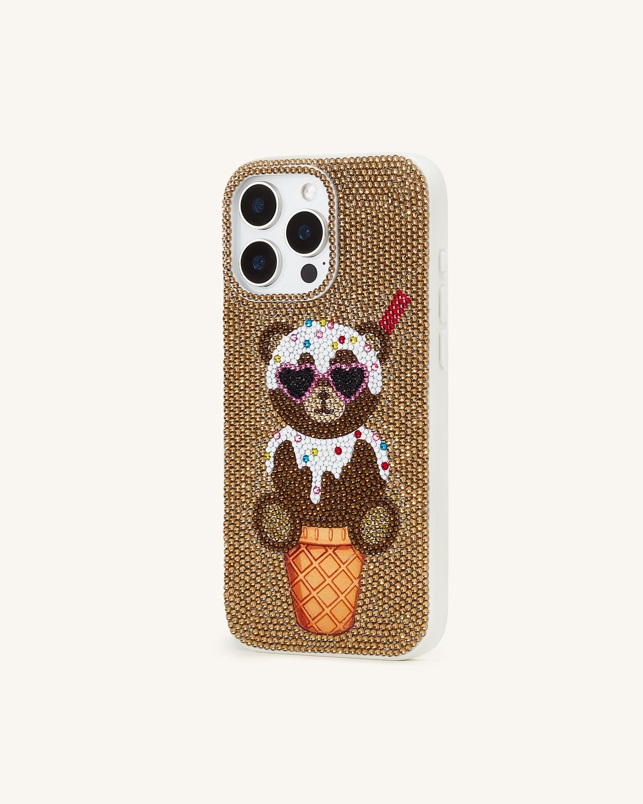 Bear Coque de téléphone cornet de glace - Doré