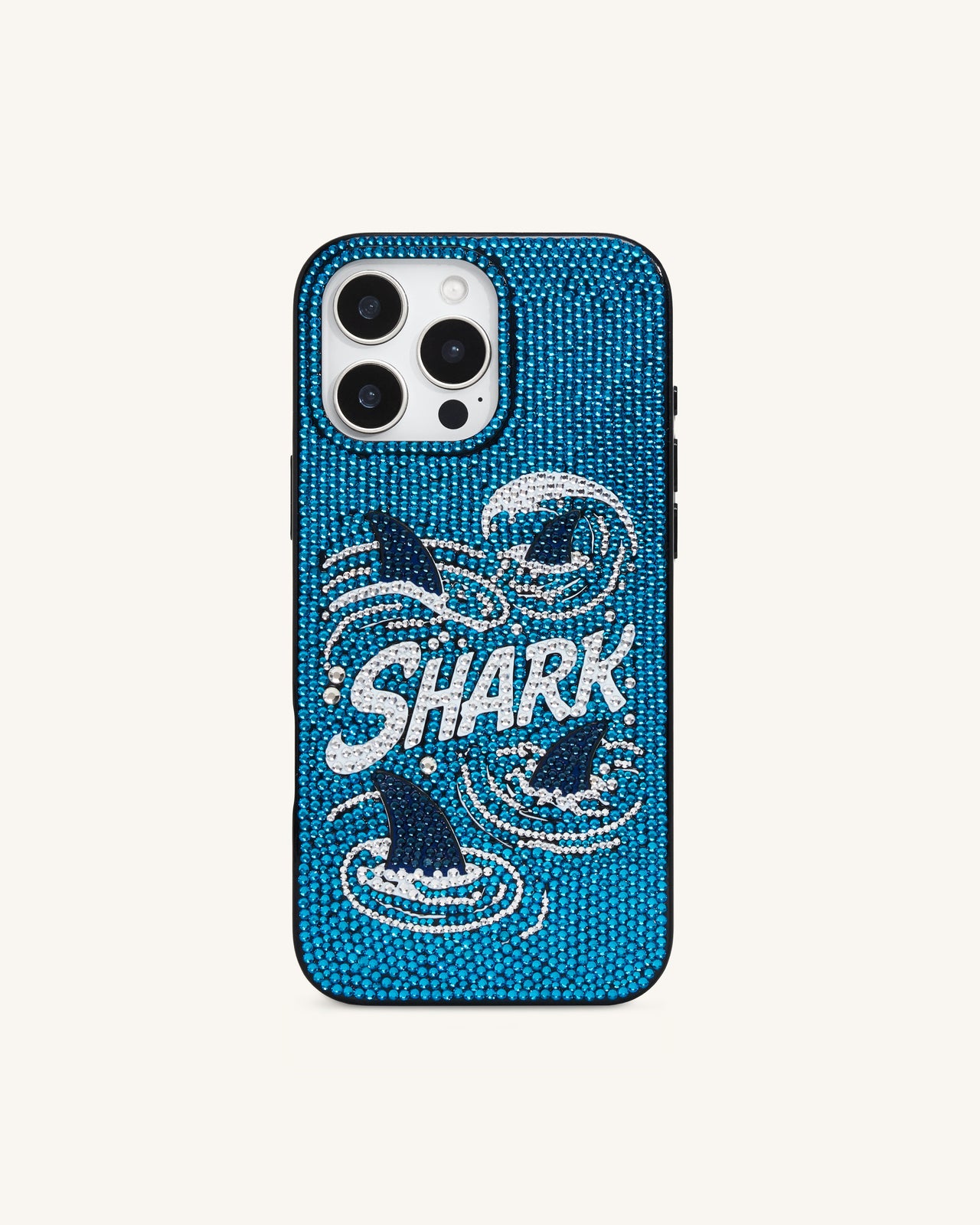 Shark Coque de téléphone en cristal artificiel bleu - Bleu