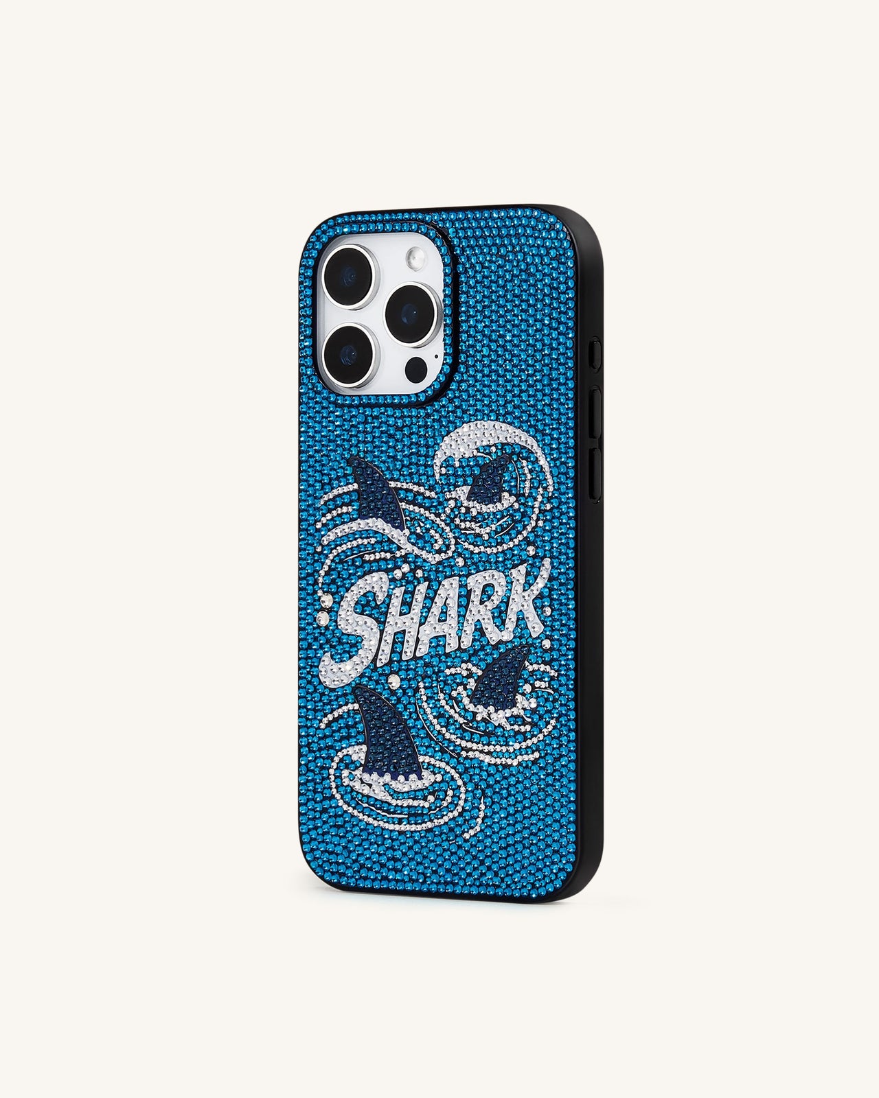Shark Coque de téléphone en cristal artificiel bleu - Bleu
