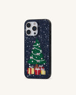 Coque de téléphone Bling Sapin de Noël - Noir