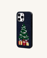 Coque de téléphone Bling Sapin de Noël - Noir