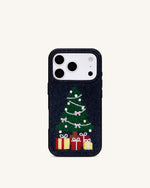Coque de téléphone Bling Sapin de Noël - Noir