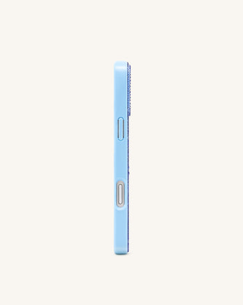 Coque de téléphone arbre de Noël scintillant - Bleu clair
