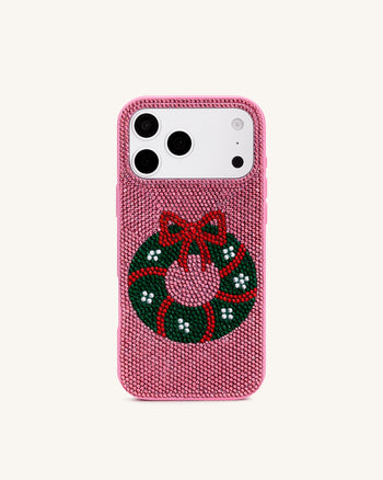 Coque de téléphone Bling Couronne Holiday - Rose