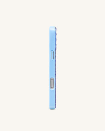 Coque de téléphone Bling Couronne Holiday - Bleu clair