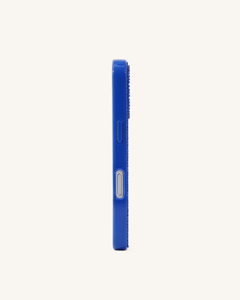 Coque de téléphone arc-en-ciel chien cristal artificiel - Bleu