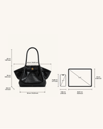 Hana Sac Cabas Moyen – Croco Noir