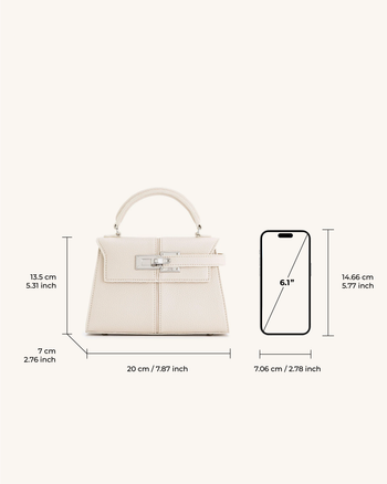 Sac à poignée supérieure Elise - Blanc