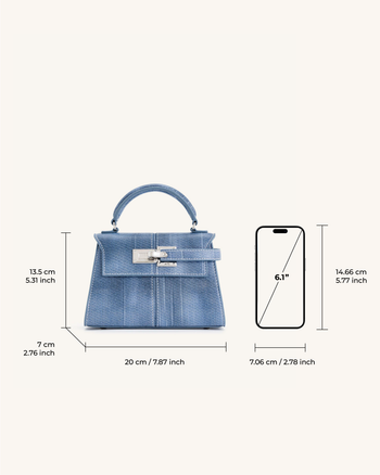 Sac à poignée supérieure Elise - Bleu