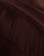 Top suédé à franges asymétriques Ariana - Bordeaux
