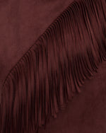 Top suédé à franges asymétriques Adeline - Bordeaux