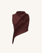 Top suédé à franges asymétriques Adeline - Bordeaux
