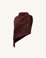 Top suédé à franges asymétriques Adeline - Bordeaux