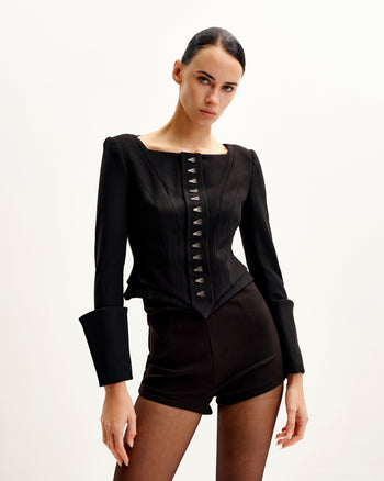 Blazer Inspiré du Corset Lydia - Noir
