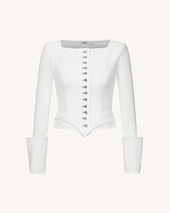 Blazer Inspiré du Corset Lydia - Blanche