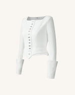 Blazer Inspiré du Corset Lydia - Blanche