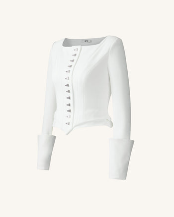 Blazer Inspiré du Corset Lydia - Blanche