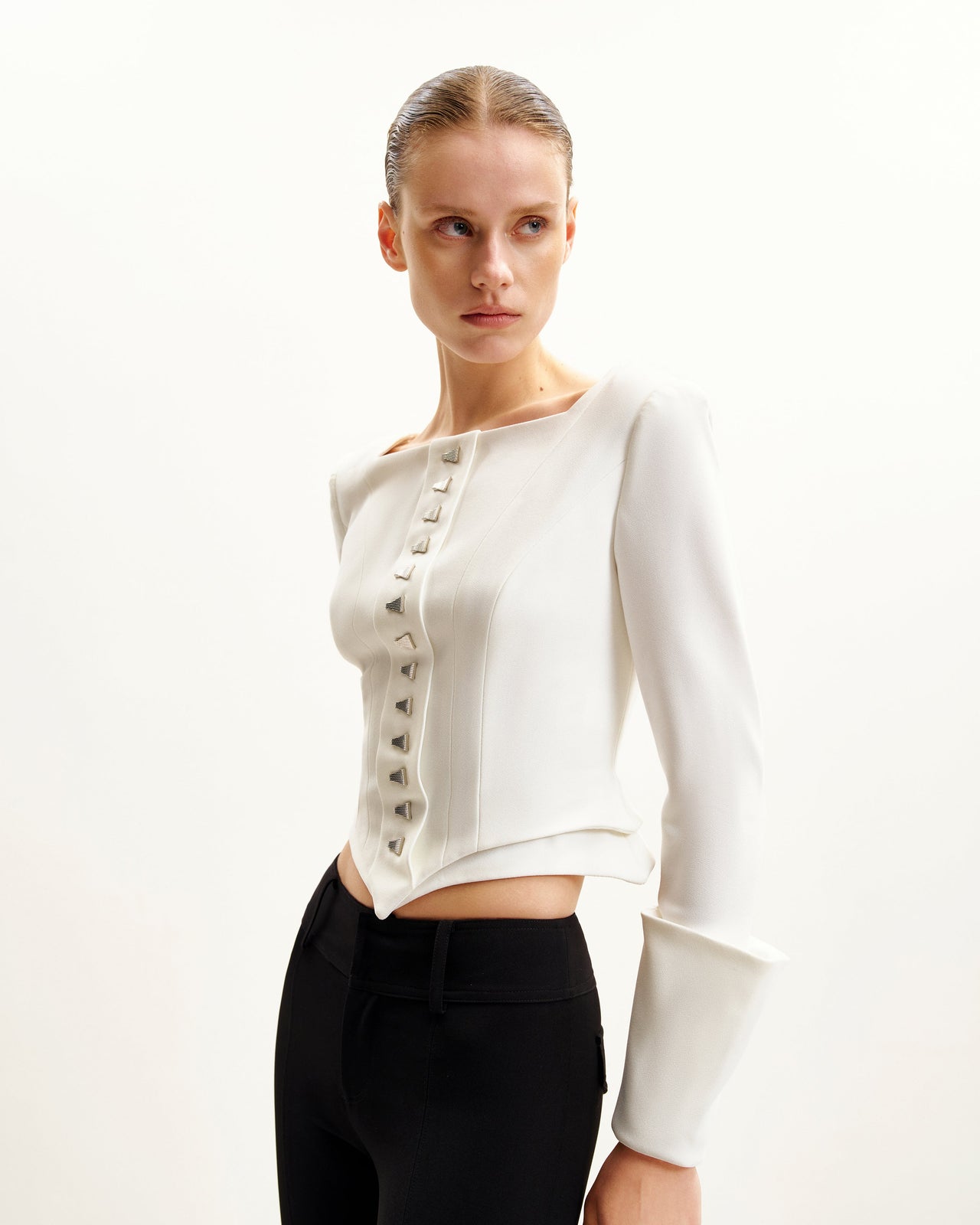Blazer Inspiré du Corset Lydia - Blanche