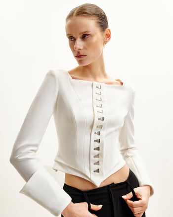 Blazer Inspiré du Corset Lydia - Blanche