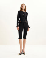 Blazer à épaulettes bouffantes Olivia - Noir