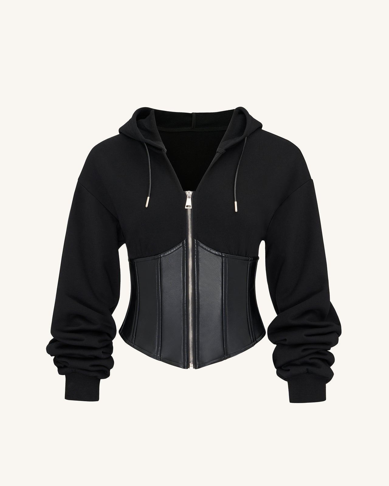 Hoodie Corset Structuré Valentina - Noir