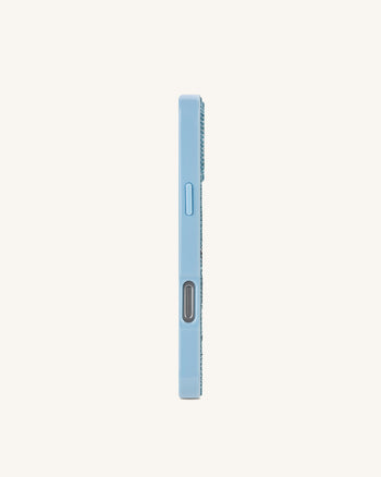 Coque de téléphone paire d'orques en cristaux artificiels - Bleu clair