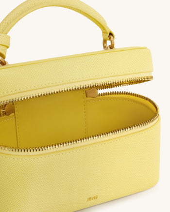 Cleo Sac à poignée supérieure forme boîte - Jaune