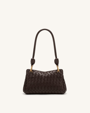Lucia Sac à bandoulière tressé - Marron